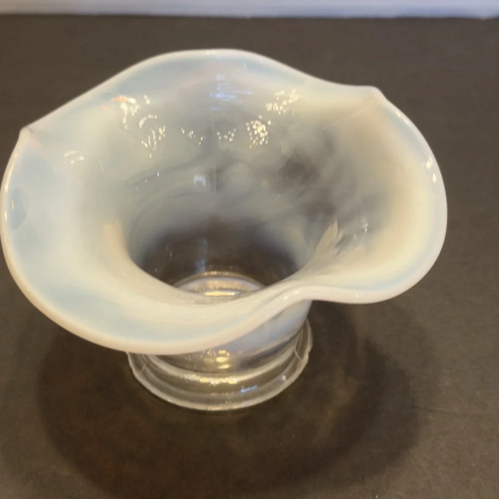 Vintage Fenton French Opalescent Glass Blackberry Spray Small Bowl or Vase